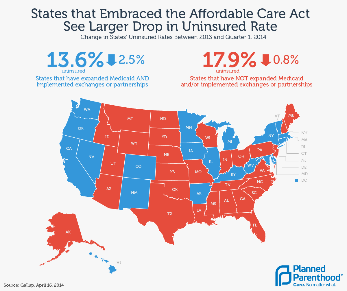 Obamacare Map Uninsured